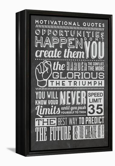 Opportunity Set Black-Vintage Vector Studio-Framed Stretched Canvas