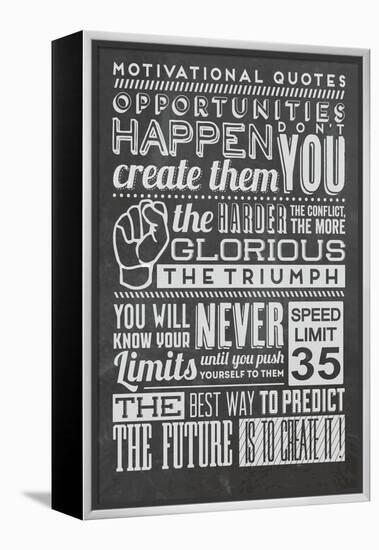 Opportunity Set Black-Vintage Vector Studio-Framed Stretched Canvas