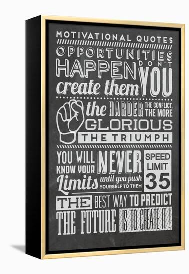 Opportunity Set Black-Vintage Vector Studio-Framed Stretched Canvas