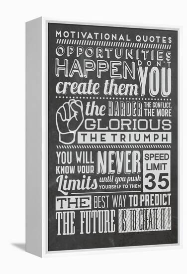 Opportunity Set Black-Vintage Vector Studio-Framed Stretched Canvas