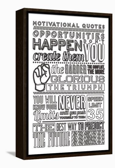 Opportunity Set White-Vintage Vector Studio-Framed Stretched Canvas