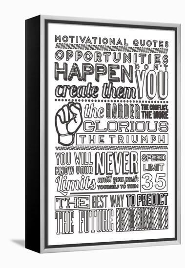 Opportunity Set White-Vintage Vector Studio-Framed Stretched Canvas