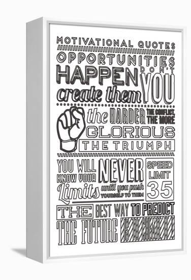 Opportunity Set White-Vintage Vector Studio-Framed Stretched Canvas