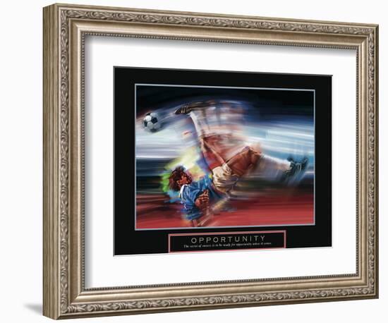 Opportunity - Soccer-Bill Hall-Framed Art Print