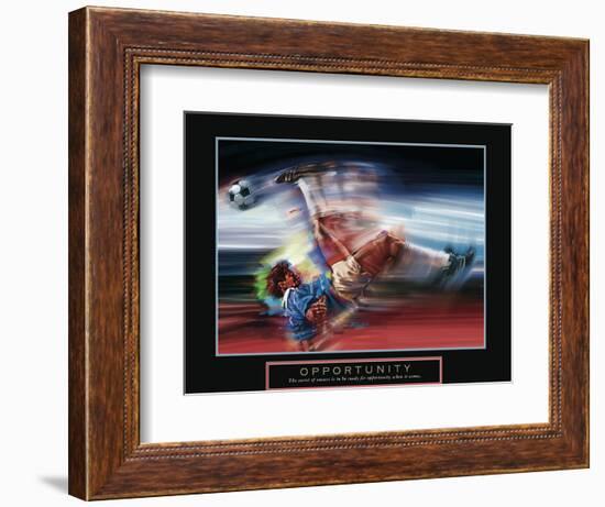 Opportunity - Soccer-Bill Hall-Framed Art Print