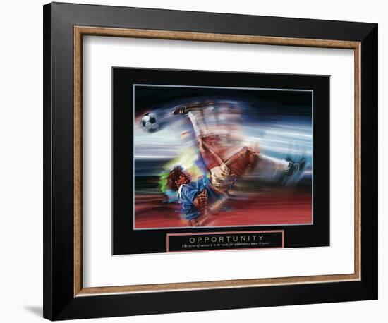 Opportunity - Soccer-Bill Hall-Framed Art Print