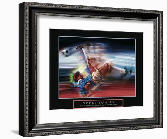 Opportunity - Soccer-Bill Hall-Framed Art Print