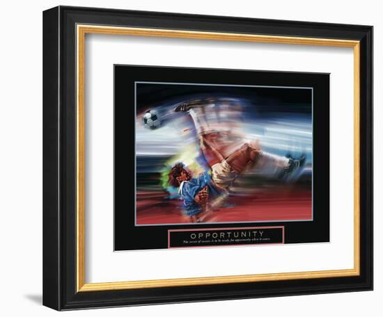 Opportunity - Soccer-Bill Hall-Framed Art Print