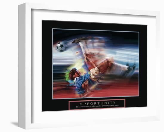 Opportunity - Soccer-Bill Hall-Framed Art Print