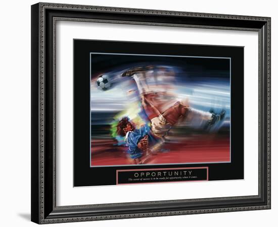 Opportunity - Soccer-Bill Hall-Framed Art Print