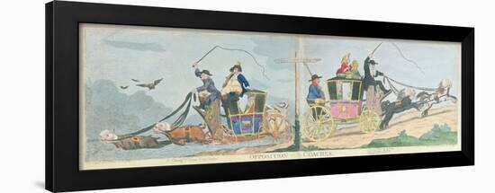 Opposition Coaches, 1788-James Gillray-Framed Giclee Print