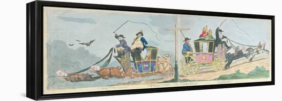 Opposition Coaches, 1788-James Gillray-Framed Premier Image Canvas