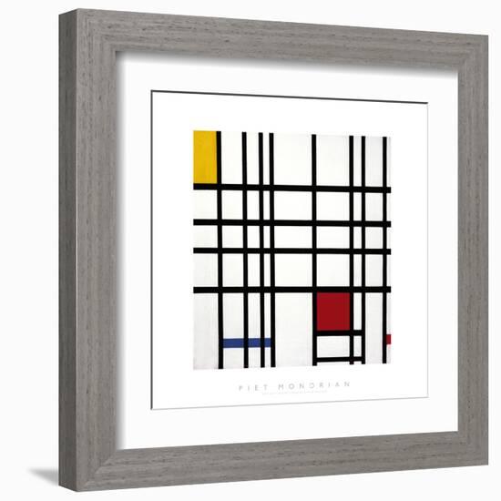 Opposition of Lines: Red and Yellow-Piet Mondrian-Framed Giclee Print