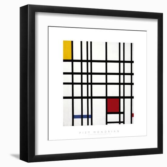 Opposition of Lines: Red and Yellow-Piet Mondrian-Framed Giclee Print