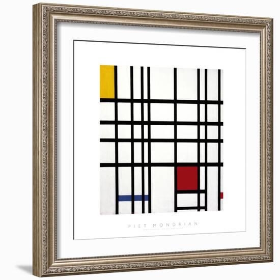 Opposition of Lines: Red and Yellow-Piet Mondrian-Framed Giclee Print