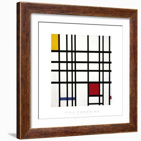 Opposition of Lines: Red and Yellow-Piet Mondrian-Framed Giclee Print