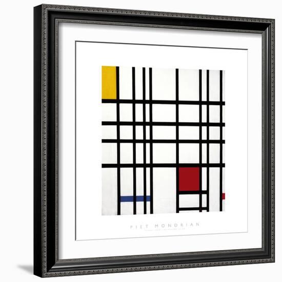 Opposition of Lines: Red and Yellow-Piet Mondrian-Framed Giclee Print