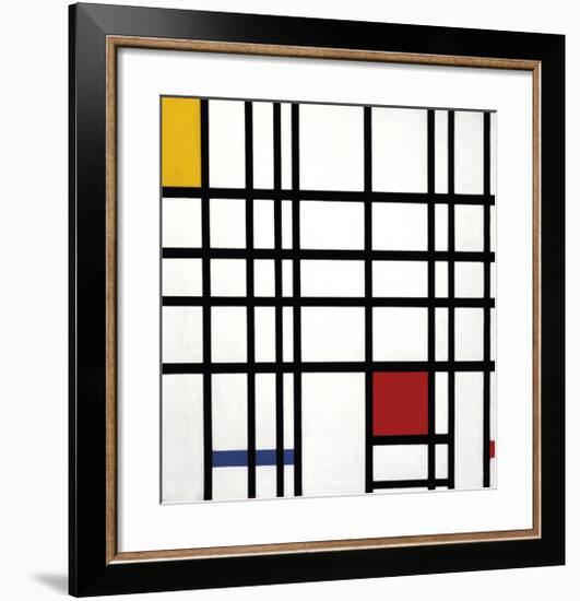 Opposition of Lines: Red and Yellow-Piet Mondrian-Framed Art Print