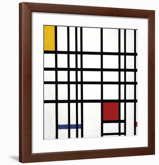 Opposition of Lines: Red and Yellow-Piet Mondrian-Framed Art Print