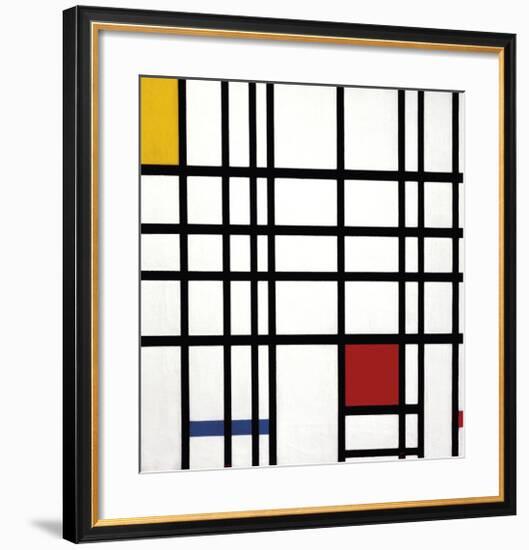 Opposition of Lines: Red and Yellow-Piet Mondrian-Framed Art Print