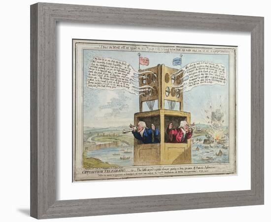 Opposition Telegraph'S-James Gillray-Framed Giclee Print