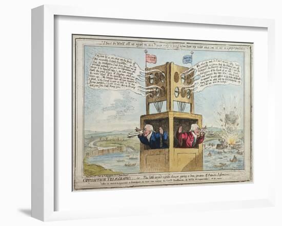 Opposition Telegraph'S-James Gillray-Framed Giclee Print