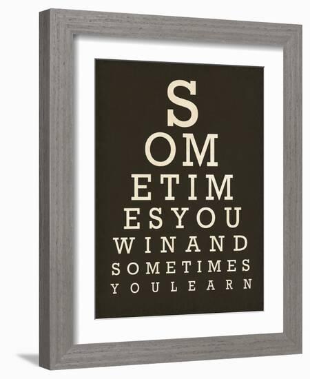Optic - Sometimes You Win-Tom Frazier-Framed Giclee Print