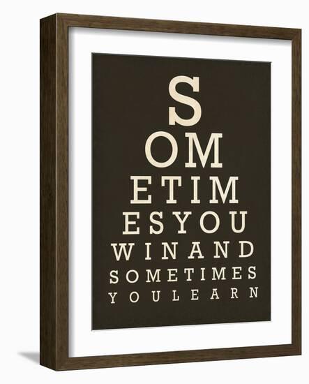 Optic - Sometimes You Win-Tom Frazier-Framed Giclee Print