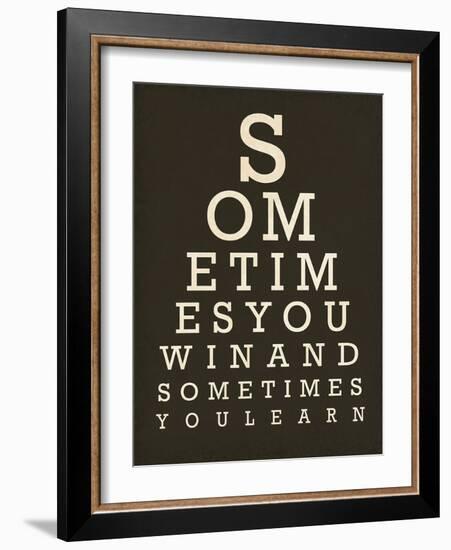 Optic - Sometimes You Win-Tom Frazier-Framed Giclee Print