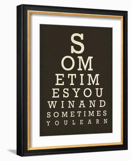 Optic - Sometimes You Win-Tom Frazier-Framed Giclee Print