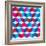 Optical Illusion Background In Red White And Blue With Seamless Pattern-nicemonkey-Framed Art Print