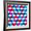 Optical Illusion Background In Red White And Blue With Seamless Pattern-nicemonkey-Framed Art Print