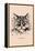 Optical Illusion Puzzle: Cat and Butterfly-null-Framed Stretched Canvas