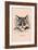 Optical Illusion Puzzle: Cat and Butterfly-null-Framed Art Print