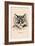 Optical Illusion Puzzle: Cat and Butterfly-null-Framed Premium Giclee Print