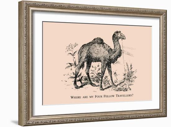 Optical Illusion Puzzle: Four Fellow Travellers-null-Framed Art Print