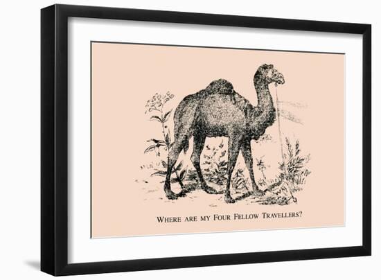 Optical Illusion Puzzle: Four Fellow Travellers-null-Framed Art Print