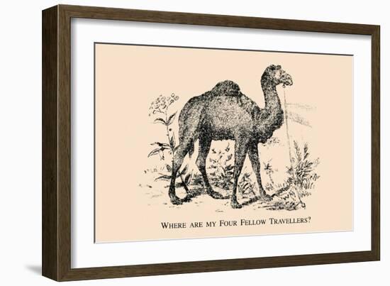 Optical Illusion Puzzle: Four Fellow Travellers-null-Framed Art Print