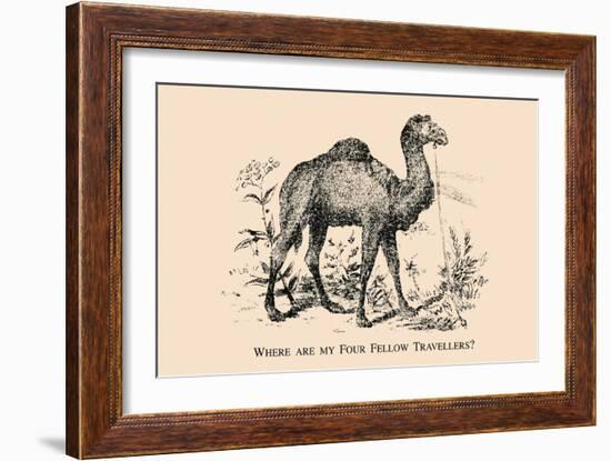 Optical Illusion Puzzle: Four Fellow Travellers-null-Framed Art Print