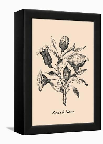 Optical Illusion Puzzle: Roses and Noses-null-Framed Stretched Canvas