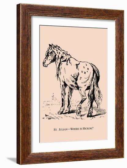 Optical Illusion Puzzle: St. Julian and Wild Bill Hickcock-null-Framed Art Print