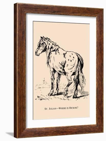 Optical Illusion Puzzle: St. Julian and Wild Bill Hickcock-null-Framed Art Print