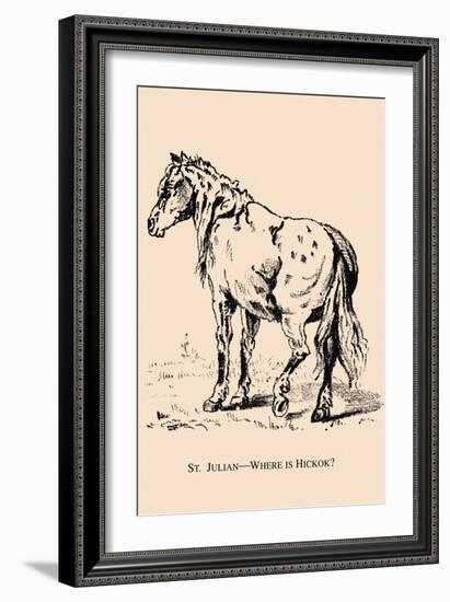 Optical Illusion Puzzle: St. Julian and Wild Bill Hickcock-null-Framed Art Print