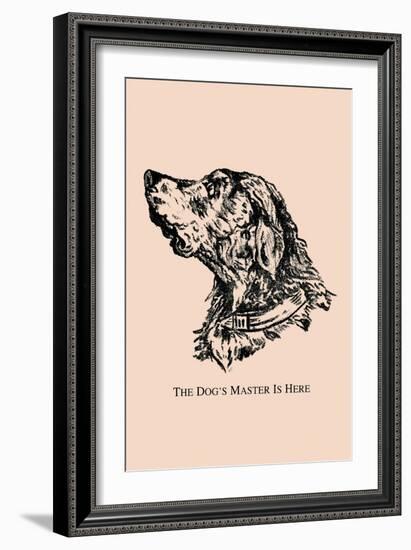 Optical Illusion Puzzle: The Dog's Master is Here-null-Framed Art Print