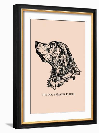 Optical Illusion Puzzle: The Dog's Master is Here-null-Framed Art Print