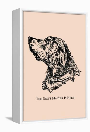 Optical Illusion Puzzle: The Dog's Master is Here-null-Framed Stretched Canvas
