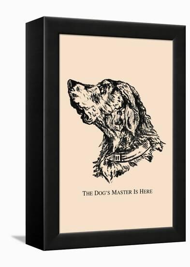 Optical Illusion Puzzle: The Dog's Master is Here-null-Framed Stretched Canvas