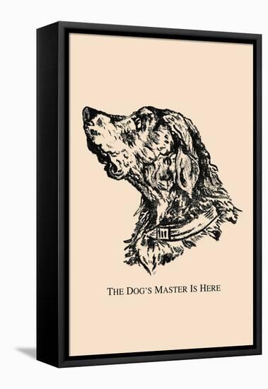 Optical Illusion Puzzle: The Dog's Master is Here-null-Framed Stretched Canvas