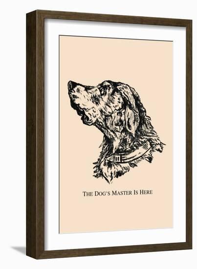 Optical Illusion Puzzle: The Dog's Master is Here-null-Framed Art Print