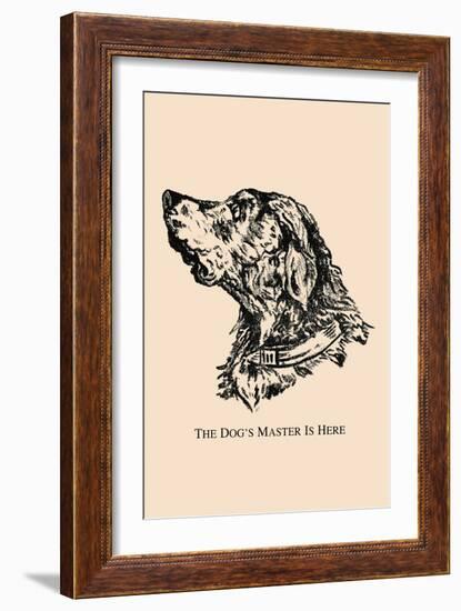 Optical Illusion Puzzle: The Dog's Master is Here-null-Framed Art Print